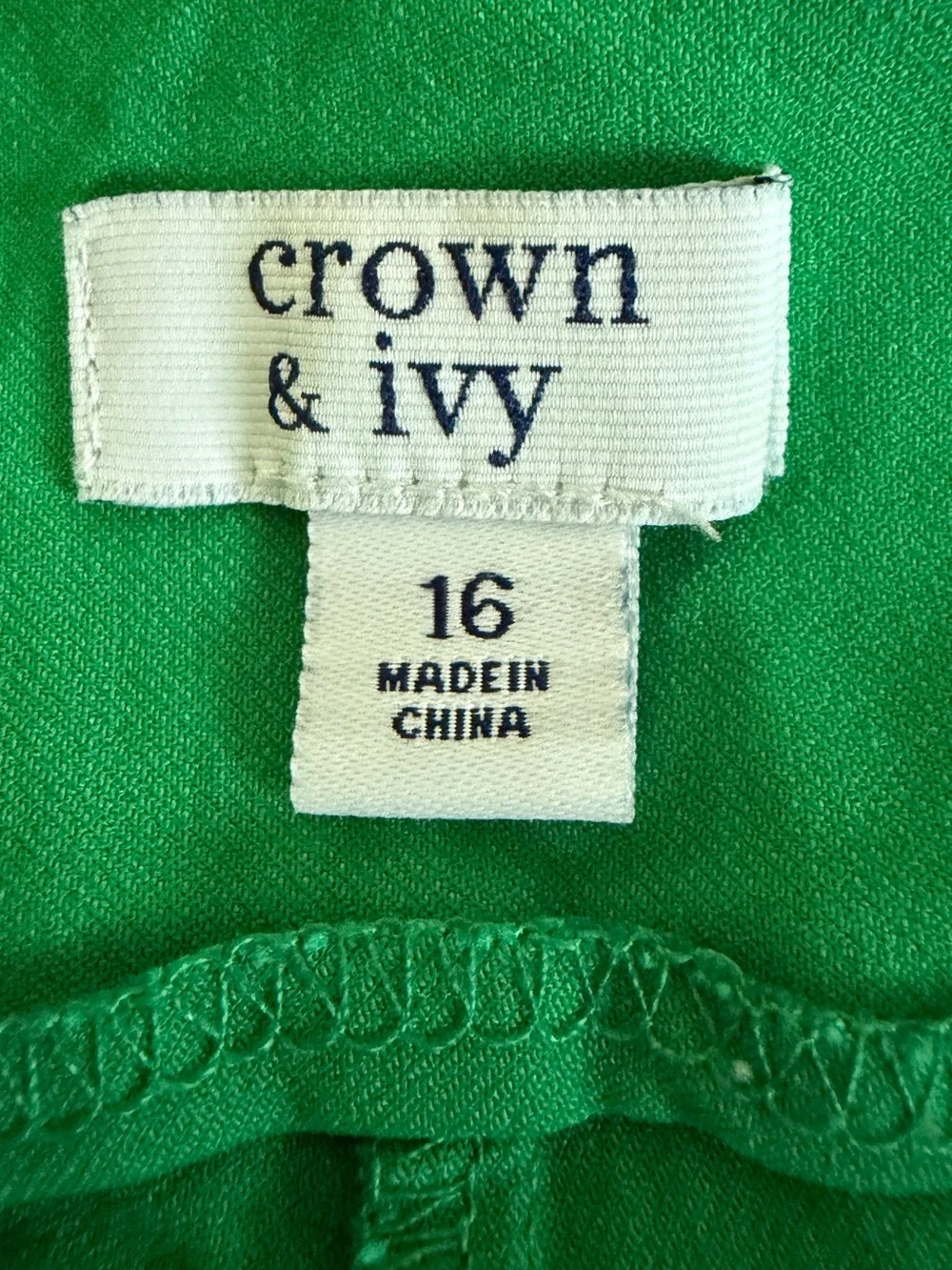 crown & ivy Bright Green Mini Skirt with Eyelet Hem - Picture 3 of 4